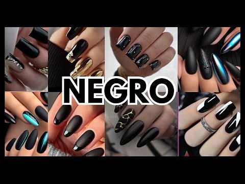 40 Ideas UÑAS Color Negro 🖤😎 Tendencia en Uñas 2025
