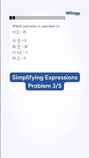 SAT Math Simplifying Expression Drill: Problem 3/5 #shorts #satprep #satmath
