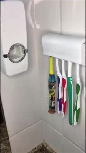 Toothpaste Dispenser: Smart Storage with 5 Brush Holder