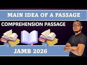 JAMB COMPREHENSION PASSAGES 1 (UTME USE OF ENGLISH 2026)