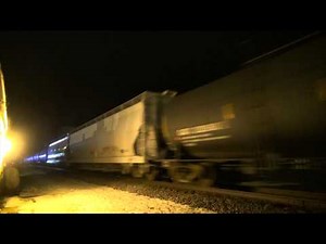 Trains at Night on the CN Chicago Sub