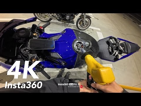 [4K] YAMAHA YZF-R1 Pure sound🎧 | Insta360