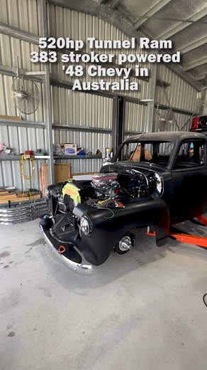 First Fire Up - 520hp Tunnel Ram 383 Stroker powered '48 Chevy truck in Australia | Prestige Motorsports Inc