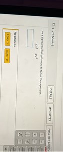 Use a Special Factoring Formula to factor the expression.27s^... | Filo
