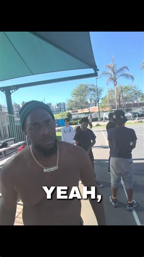 I didn’t know if this was a crash out or a motivational speech 🤣 #viral #pickupgame #streetball #funnyvideo Disclaimer: my son is a 6’4 15 yo lol 😆