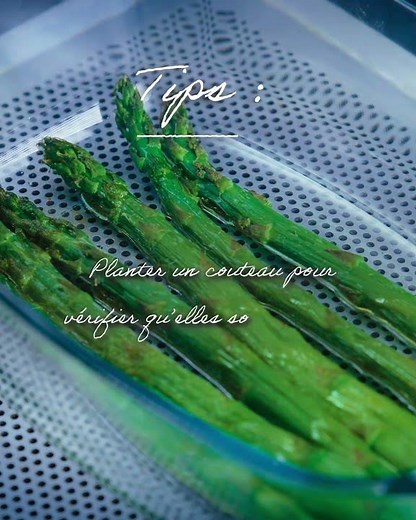 Cuisson au four des asperges vertes