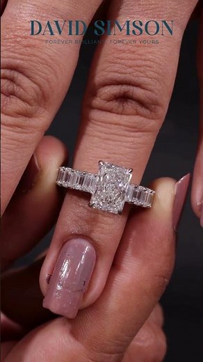 Radiant Pavé Diamond Engagement Ring | Stunning Sparkle & Elegant Design 💎✨