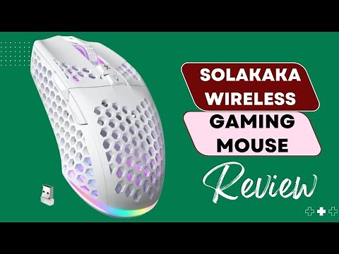 SOLAKAKA White Wireless Gaming Mouse Bluetooth with Honeycomb Shell: Precision Meets Style Review