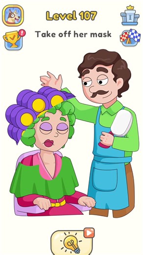 dop 5 level 107 Solution?Take off her mask. #shorts #shortvideo #shortsfeed #viral #gaming #gameplay