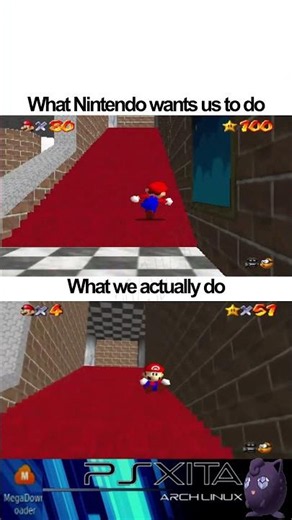 what nintendo wants us to do vs what we actually do - sm64 version 5 #shorts