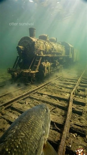 POV: A Fish Discovers an Abandoned Sunken Train #GoPro #UnderwaterExploration