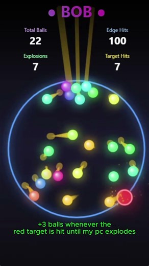 +3 balls every time the red target is hit #shorts #coding