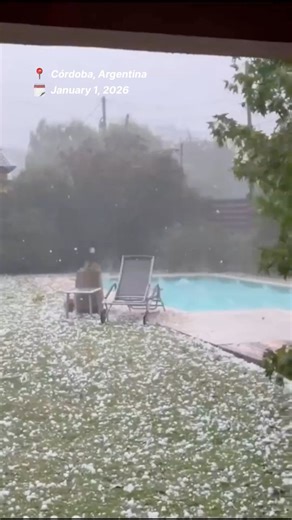 Severe Hailstorm Disrupts Córdoba | Extreme Weather Event – Jan 1, 2026 powerful hailstorm struck Córdoba, Argentina, on January 1, 2026, bringing intense hail, heavy rain, strong winds, and frequent lightning. The storm developed rapidly after extreme heat, impacting residential areas, roads, vehicles, and airport surroundings. Authorities issued multiple alerts as conditions worsened during the afternoon and evening hours. According to Servicio Meteorológico Nacional, monitoring continued into