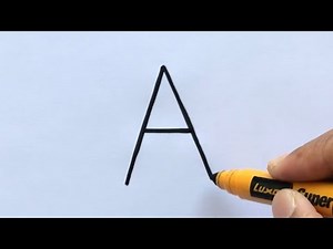 How to turn letter “A” into Joker Picture | Easy Drawing for Beginners