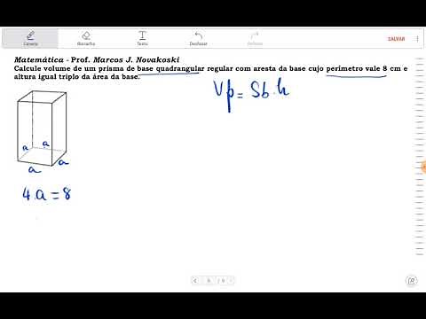 Cálculo do volume de um prisma quadrangular regular