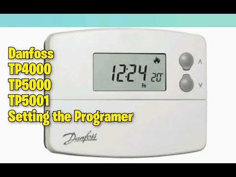 Danfoss Programmer Room Thermostat Set Time and Temperature
