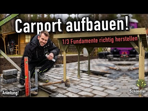 How to build foundations with H-anchors, concrete and measure for a carport [Instructions]