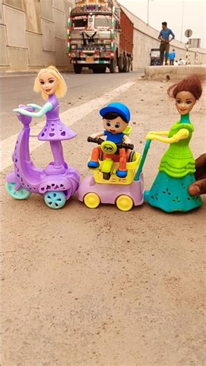 Remote Control Scooty Girl And Monkey Scooter Unboxing And Testing Short ||