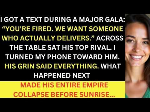 Got Fired By Text At A Gala, But My Boss's Rival Sat Grinning Across Me, Revenge Was Sweet