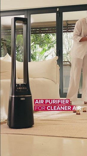 Defy (Black) Bladeless Fan | Elegant Cooling with Air Purification