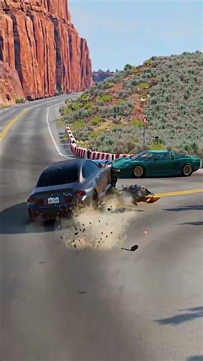 Realistic Highway Car Crashes #224