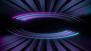Cyan and Pink Neon Ellipse in Frame Background VJ Loop in 4K