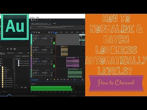 Adobe Audition CC - 40 - How to Normalize Audio levels and Match loudness Automatically in Audition