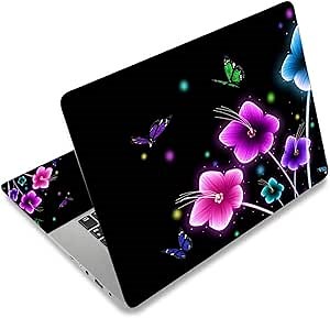 Laptop Notebook Skin Sticker Cover Decal Fits 12 13 13.3 14 15 15.4 15.6 inch Laptop Protector Notebook PC | Easy to Apply, Remove and Change Styles (Colorful Flowers)