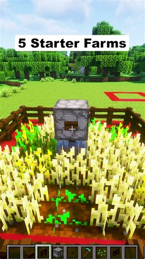 Top 5 Farms Every Beginner Needs #minecraft #minecraftshorts #farm
