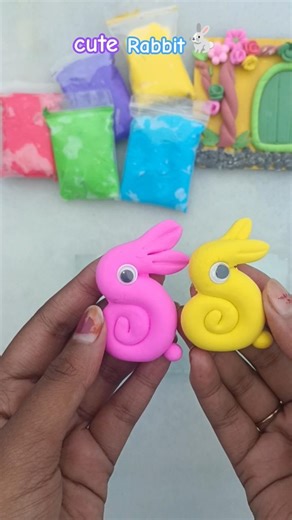 How to make rabbit by clay #diy #clayrabbit 🐇😍#subscribe #viralshort #viral #trendingshorts #shorts