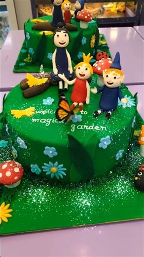 Cartoon Fairy Cake | Creative Birthday Cake Idea|Magical Garden Cake#shorts