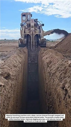 Massive Trenching Machine Operation