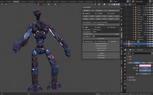 自制硬表面机器人生成插件AutoMech-(Blender2.8 免费开源插件)及演示