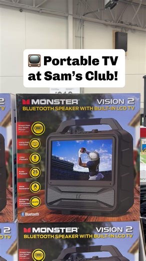 19K views · 40 reactions |  IT’S BACK! Turn up the fun anywhere with this portable TV from Sam’s Club! It plays up to 8 hours of TV or 25 hours of audio solo. Complete with an antenna and remote control, it’s your go-to entertainment hub on the go! Plus, it’s water-resistant! Perfect for tailgating or camping trips! #samsclub #campingtrip #rvlife #tailgating | Sam’s Club Lovers | Facebook