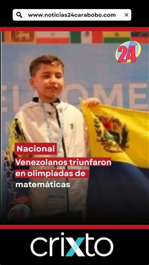 NOTICIAS 24 CARABOBO🇻🇪 on Instagram: "#N24Carabobo Venezolanos triunfaron en olimpiadas de matemáticas, los jóvenes que integran el Programa Nacional Semilleros Científicos obtuvieron excelentes lugares en dicha competición. Las olimpiadas se realizaron en México como en Indonesia. Axel de Jesús Hernández Malavé y Carlos Alberto Gómez Lozano, fueron quienes conquistaron el oro. Mientras que Ibrahim Rahwan Falaha y Joseph Pérez se quedaron con la plata; y Gianfranco Baltazar Pérez recibió una m