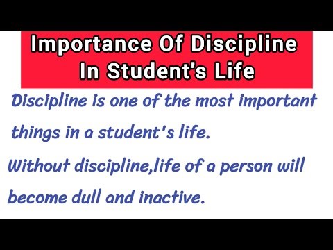 Essay on Importance of Discipline In Student's Life | Discipline in student’s life essay