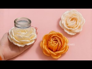 How to Make a Beautiful Satin Ribbon Rose with a Glass | Beginner-Friendly DIY