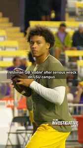 39K views · 283 reactions | Freshman QB 'stable' after serious wreck on LSU campus https://www.wbrz.com/news/investigative-unit-freshman-qb-stable-after-serious-wreck-on-lsu-campus | WBRZ Channel 2 | Facebook