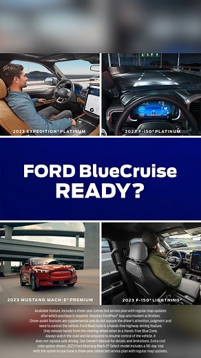 5.8K views · 189 reactions | Our hands-free highway driving tech -available Ford BlueCruise- was recently named top-rated in a @consumerreports roundup of active driver-assistance systems. Are you BlueCruise ready? “Ford’s BlueCruise Ousts GM’s Super Cruise as CR’s Top-Rated Active Driving Assistance System.” Learn More: https://ford.to/BlueCruise *Consumer Reports does not endorse products or services | Ford Motor Company | Facebook