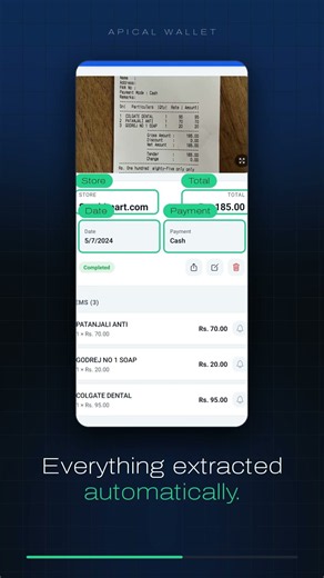 Scan Receipts in Seconds with AI | Apical Wallet #Shorts