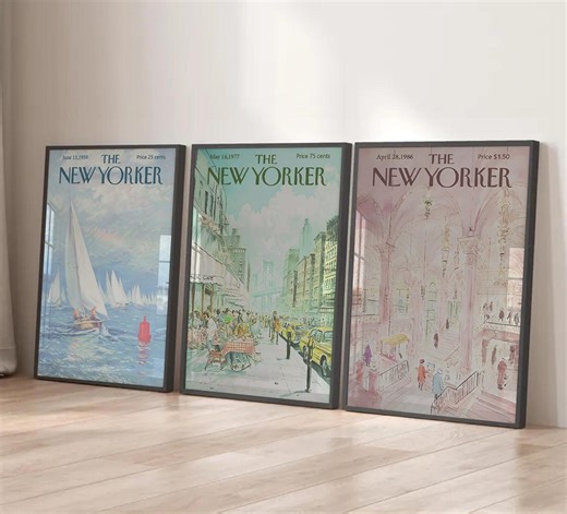 Vintage Magazine Cover Prints – Retro Wall Art – 1959, 1977, 1986 – Digital Download - Etsy