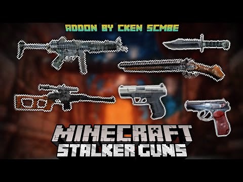 Guns MOD Minecraft Bedrock 1.20 || Stalker Guns Add-On || More Guns and Realistic Animation