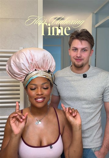 My boyfriend wanted to unbox my hair today guys 🤣🤣@meesdd was it hard or what?