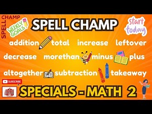 English Spelling Words - Specials 8