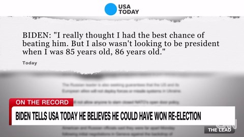 Biden tells USA Today he believes he could have won re-election