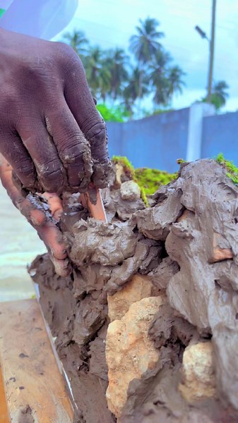 Sculpting with Clay in a Tropical Outdoor Setting