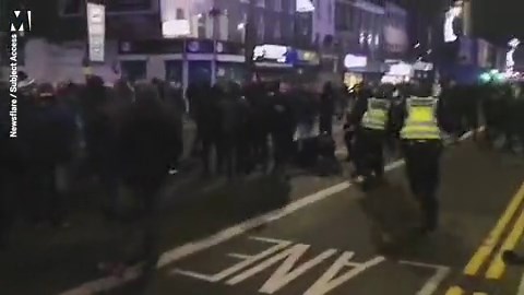 Fighting breaks out between fans at Spurs v West Ham