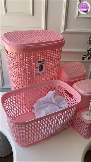 Pink Laundry Basket & Storage Organizer Set | Stylish Home Organization Ideas 2026