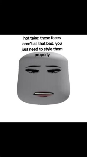 Y'all always call it ass but they're good faces, it depends on the style and the avatar itself. #roblox #fypシ #viral #foryoupage #fyp