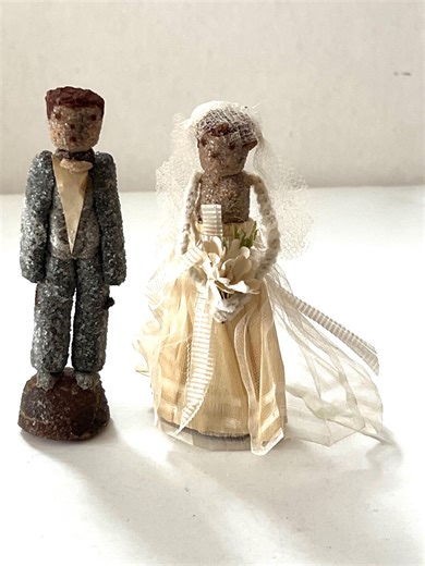 Rustic Non-traditional Wedding Cake Topper Set - Etsy